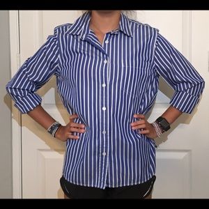 Long sleeve stripped button down shirt